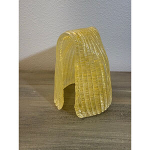 Vintage MCM Murano Gold Glass Folded Light Draped Small